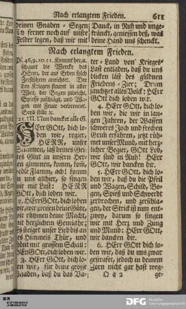 Nach erlangtem Frieden.