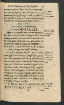 Sectio I. Prooemialis.