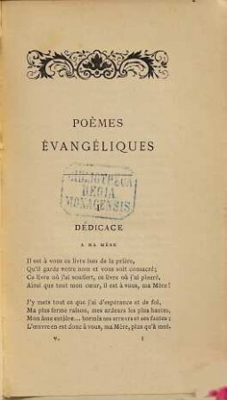 Oeuvres poétiques : Poèmes évangéliques