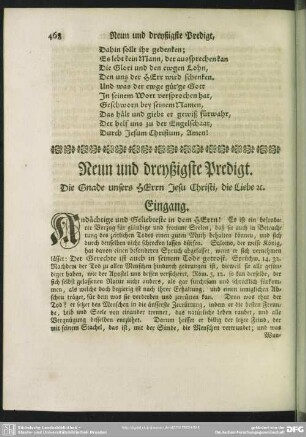 Neun und dreyßigste Predigt