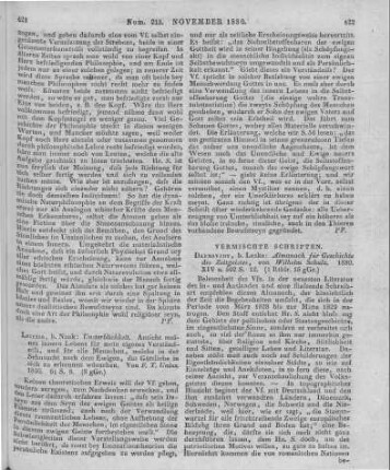 Schulz, W.: Almanach für Geschichte des Zeitgeistes. Darmstadt: Leske 1830