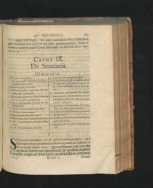 Caput IX. De Sententia.