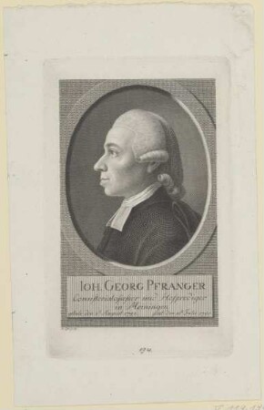Bildnis des Ioh. Georg Pfranger