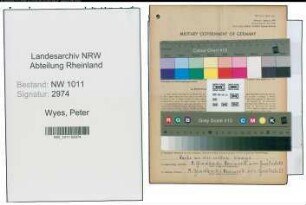 Entnazifizierung Peter Wyes , geb. 18.02.1915 ()