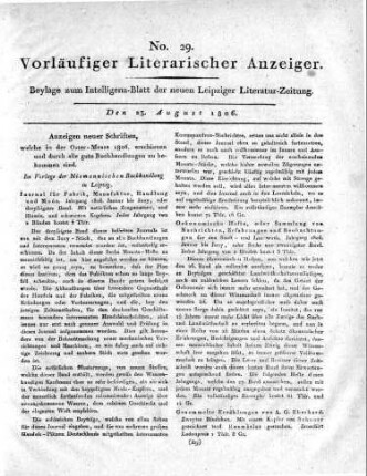 1806-08-23 : 29. Stück