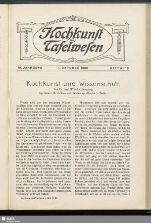 Heft Nr. 19, 1. Oktober 1908