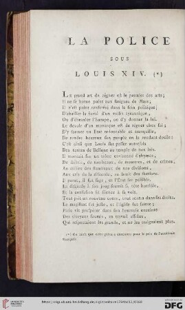 La police sous Louis XIV.