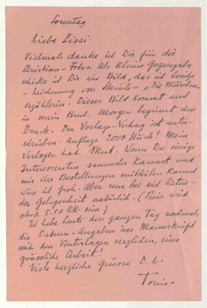 Vier Briefe von Peter Anton (= Tonio) Brentano an Sissi Brentano, Manuskripte zur Geschichte der Familie Brentano von Peter Anton Brentano