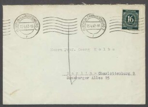 Briefe von Erich Mittelsten Scheid an Georg Kolbe