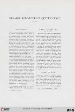 22: Miniatori bolognesi del quattrocento