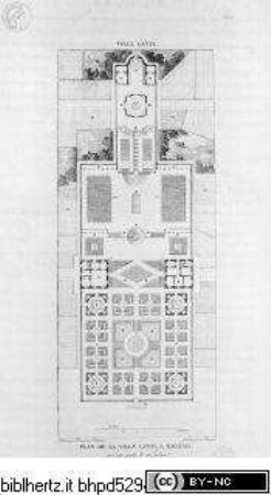 Choix des plus célèbres maisons de plaisance de Rome et de ses environsTafel 67: Plan de la Villa Lanti, a Bagnaia - Villa Lante in Bagnaia, Grundiß