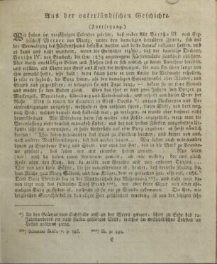 Aus der vaterländischen Geschichte.