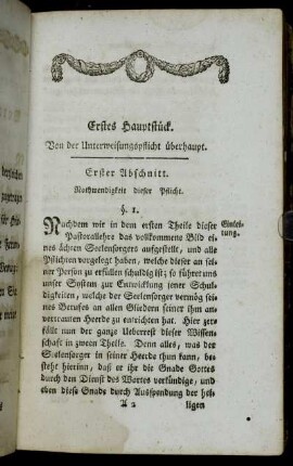 Erstes Hauptstück. Von der Unterweisungspflicht überhaupt.