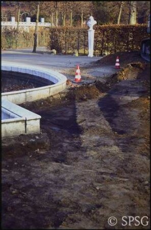 Potsdam, Park Sanssouci, Östlicher Lustgarten, Sanierung der Hauptallee.