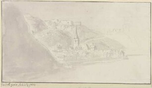 Städtchen am Rhein mit Burgen (St. Goar)