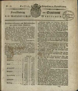 No. 76, Mittwoch den 22. September 1813