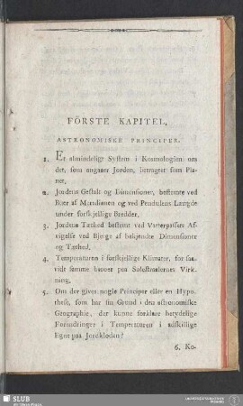 Förste Kapitel. Astronomiske Principer