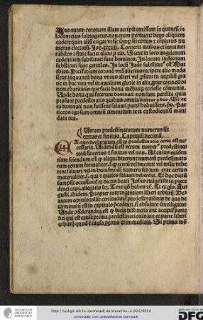 Utrum predestinatorum numerus sit certus et finitus. Capitulum decimum.