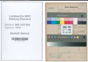 Entnazifizierung Heinrich Monhoff , geb. 06.06.1902 (Leitungsaufseher)