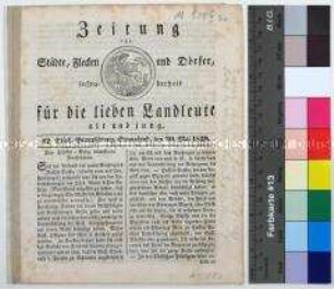 Zeitung für Städte, Flecken und Dörfer aus Braunschweig, Nr. 42, 30.5.1829