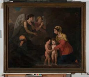 Die heilige Familie mit Engeln
