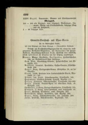 Gewerbs-Vorschuß- und Spar-Verein für die Residenzstadt Cassel