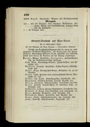 Gewerbs-Vorschuß- und Spar-Verein für die Residenzstadt Cassel