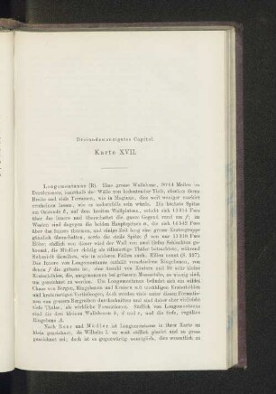 Dreiundzwanzigstes Capitel. Karte XVII.