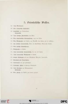 5. Orientalische Waffen (Nr. 565-581)