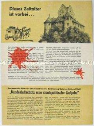 Propagandaschrift aus der Friedensbewegung der Bundesrepublik gegen die geplante atomare Aufrüstung