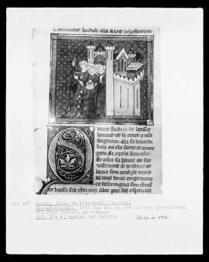 Historienbibel (französische Übersetzung der Historia Scholastica): Fol. 212 r: Auszug der Judith