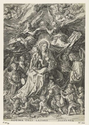 Maria als Königin der Engel (Maria von zwei Engeln gekrönt)