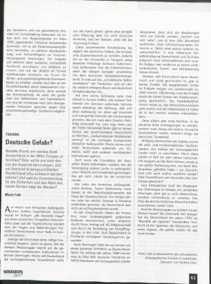 Tagung: Deutsche Gefahr?