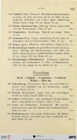 Porzellane (Nr. 341-413)