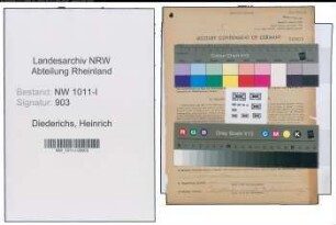 Entnazifizierung Heinrich Diederichs , geb. 18.08.1901 ()