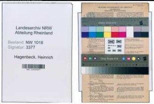 Entnazifizierung Heinrich Hagenbeck , geb. 15.05.1907 (Landwirt)