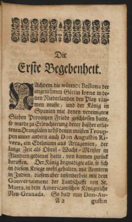 Die Erste Begebenheit.
