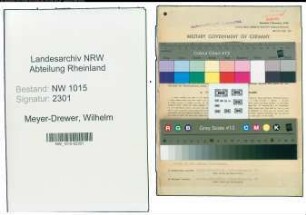 Entnazifizierung Wilhelm Meyer-Drewer , geb. 16.07.1881 (Polizeisekretaer)