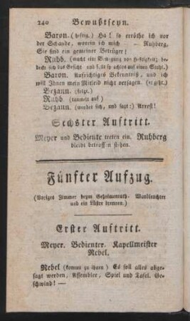 Fünfter Aufzug. (Voriges Zimmer beym Geheimenrath. Wandleuchter und ein Lüstre brennen.)