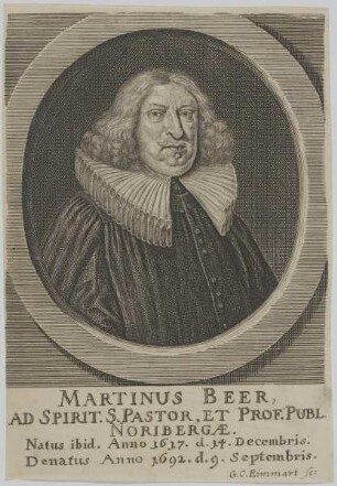 Bildnis des Martinus Beer