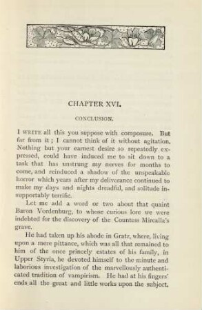 Chapter XVI. Conclusion