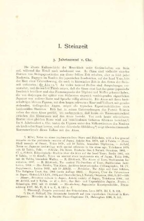 I. Steinzeit. 3. Jahrtausend v. Chr.