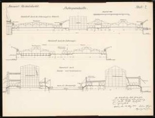 Hafenanlage, Danzig-Neufahrwasser Schinkelwettbewerb 1914: Hafenquerschnitte 1:400
