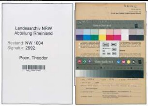 Entnazifizierung Theodor Poen , geb. 10.08.1890 (Lohnbuchhalter)