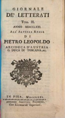 Giornale de'letterati. 2. 1771