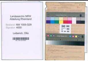 Entnazifizierung Otto Leiberich , geb. 12.11.1899 (Bahninspektor)