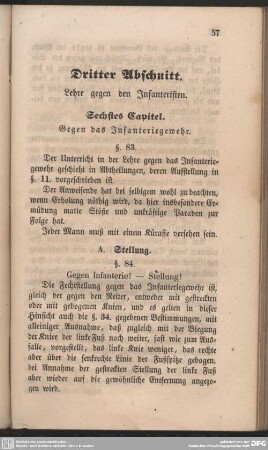Dritter Abschnitt. Lehre gegen den Infanteristen.