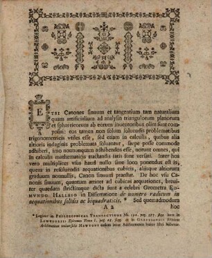 Ordinis philosophorum in academia Wittebergensi h. t. decanus et imperiali auctoritate constitutus comes Palatinus Georgius Fridericus Baermannus mathem. prof. publ. ord. panegyrin creandorum philosophiae ac bonarum artium magistrorum indicit, simul de cubicarum aliarumque aequationum per canonem sinuum resolutione exponit