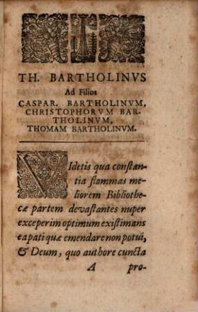 De Bibliothecae incendio dissertatio