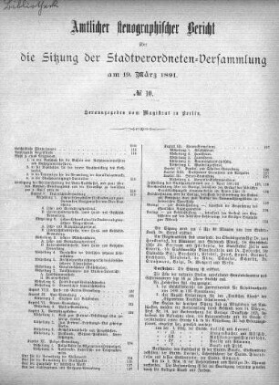 No. 10, 19. März 1891
